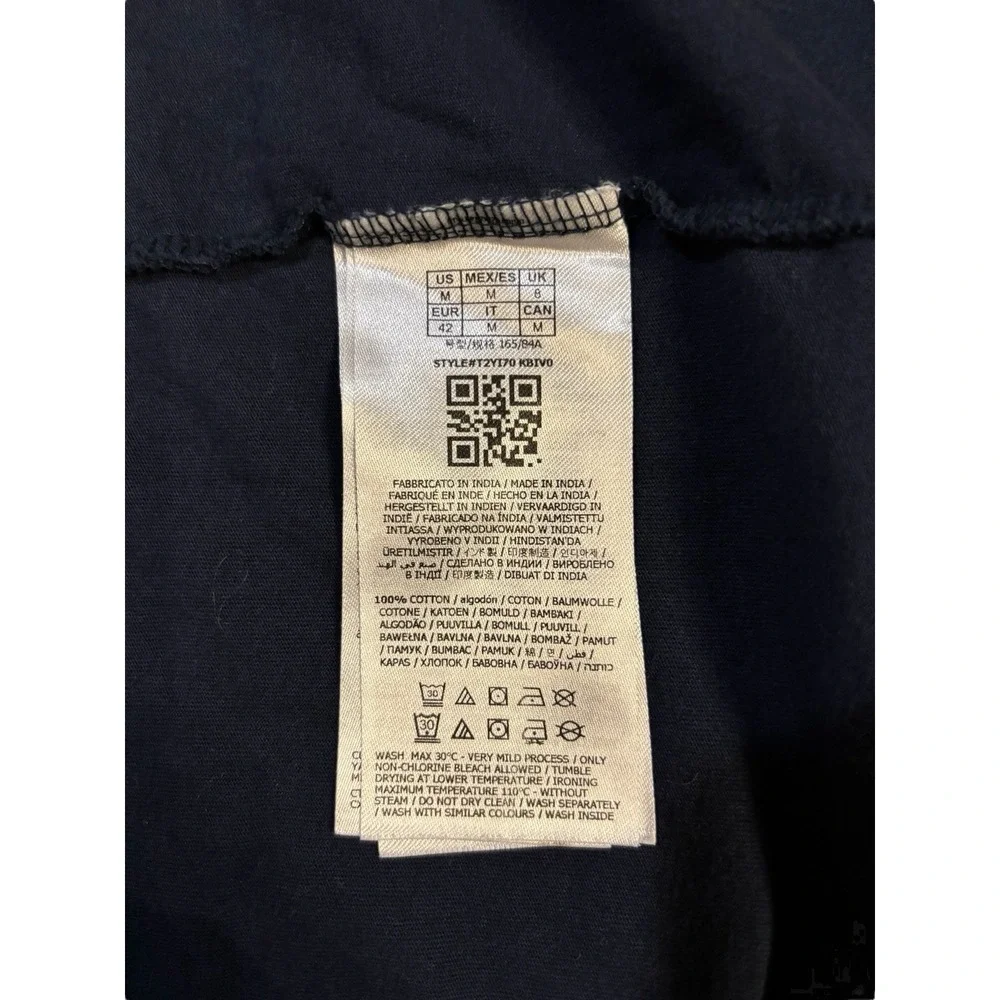 Guess Colorblock Graphic Tee White Blue Mens‎ Size Medium Spellout Embroidered - Picture 4 of 8